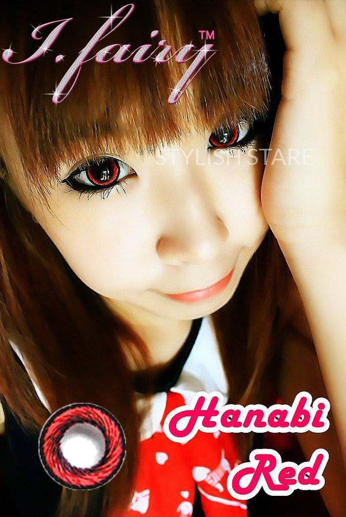 Vassen Hanabi Red circle lenses