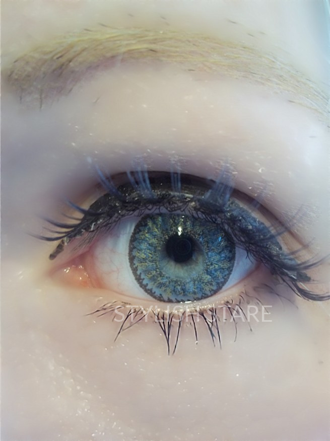 geo nudy golden blue circle lenses