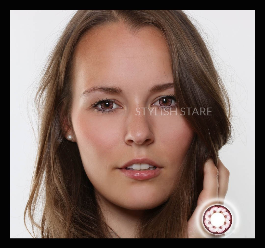 eos big flower pink circle lenses