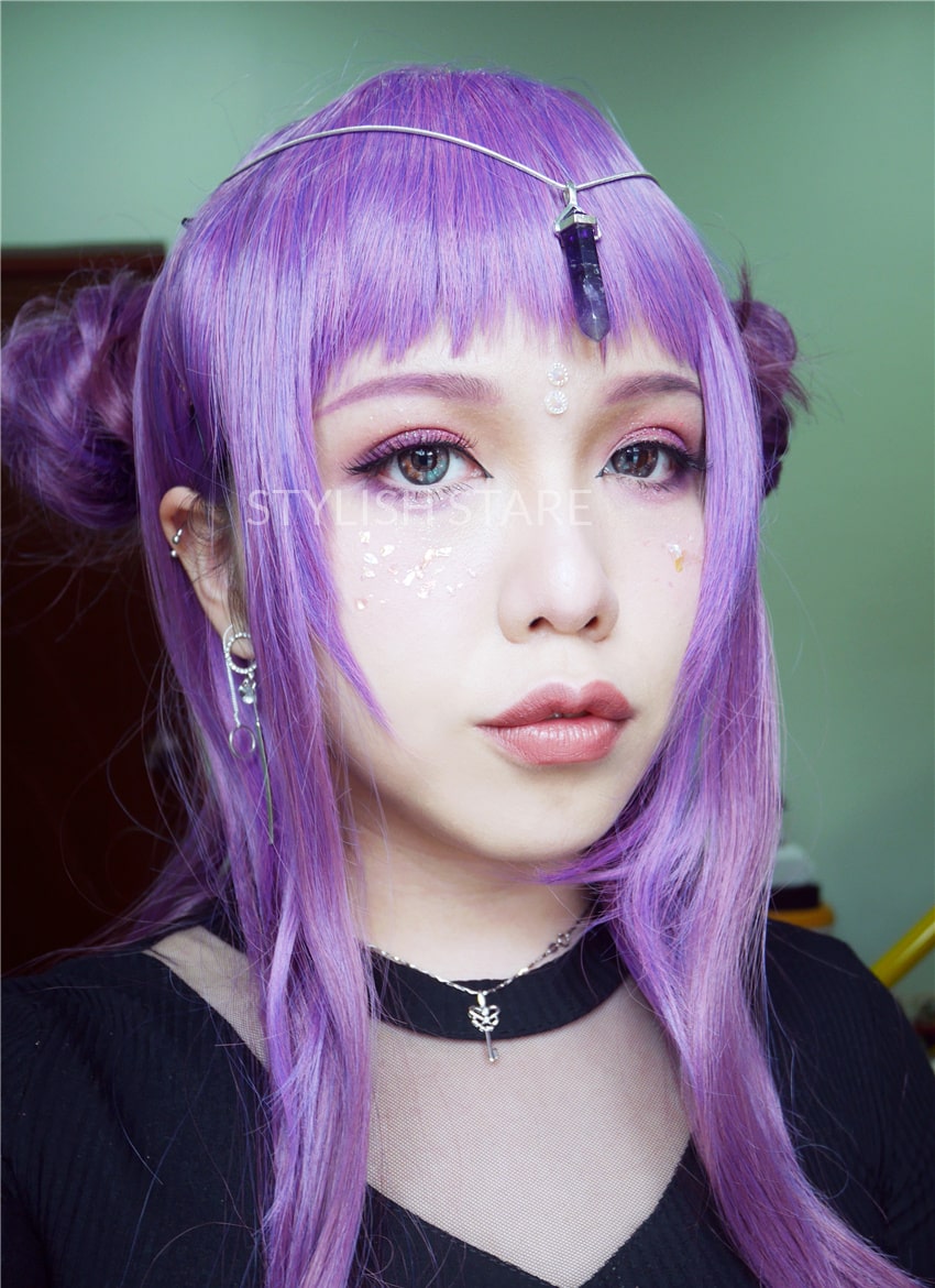 eos dunia orange contact lenses